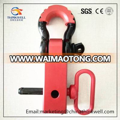 Forged Solid Shank Receiver Hitch D-Ring with Shackle